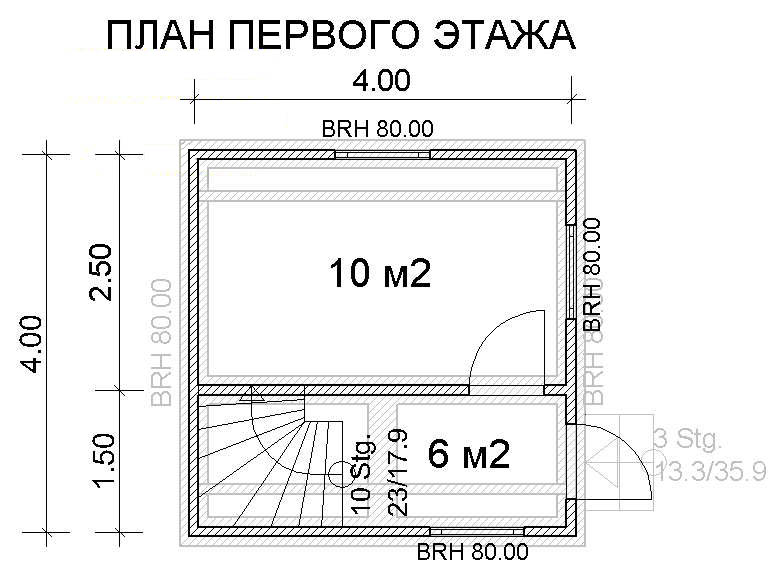 План щитовой дом двухэтажный ДМ-1