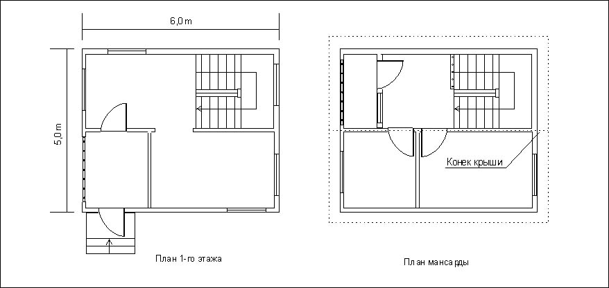 План щитовой дом двухэтажный ДМ-10