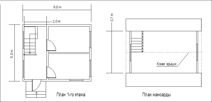План щитовой дом двухэтажный ДМ-3