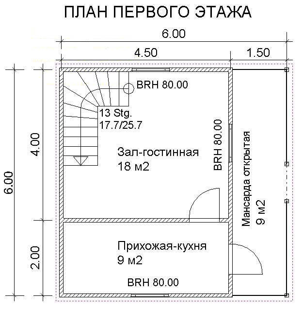 План щитовой дом двухэтажный СТ-5