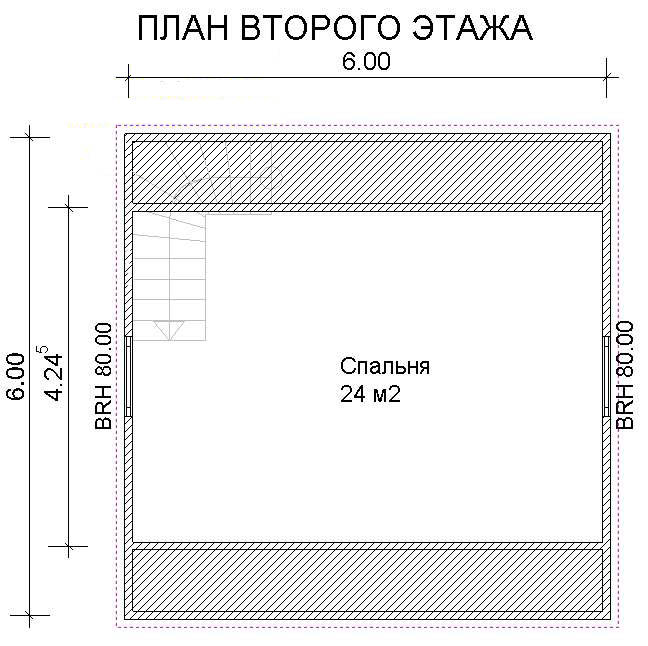 План щитовой дом двухэтажный ДМ-5