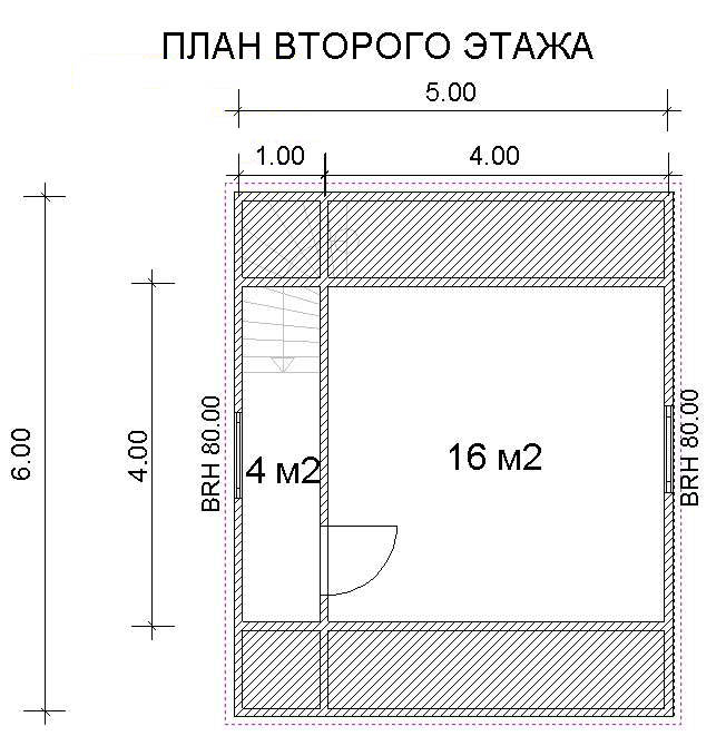 План щитовой дом двухэтажный ДМ-7