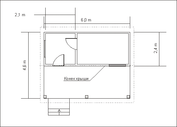 План каркасный дом одноэтажный ТК-5